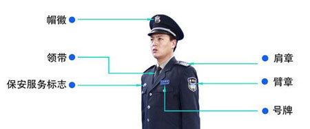 2011式保安服臂帽子標準款式圖