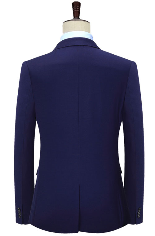 蘭色商務(wù)西裝定做后背款式效果圖