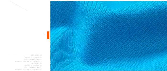 萊卡棉圓領T恤衫定做面料細節特寫圖